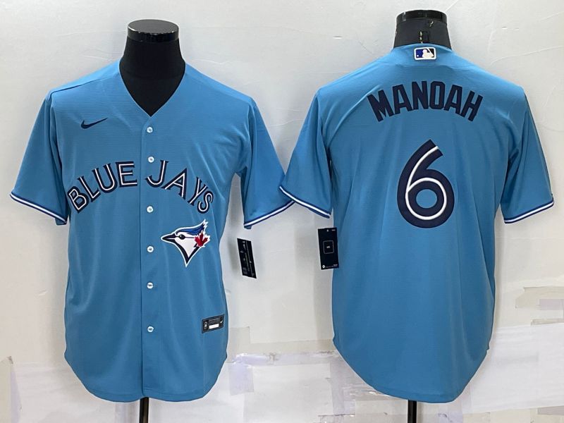 Men Toronto Blue Jays #6 Manoah Light Blue Game Nike 2022 MLB Jersey->los angeles dodgers->MLB Jersey
